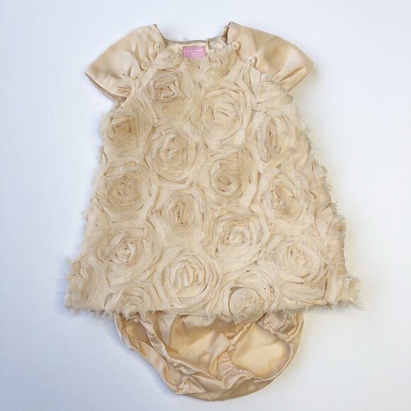 The Children’s Place Champagne Tulle Rose Dress - Picture 2 of 7